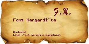Font Margaréta névjegykártya